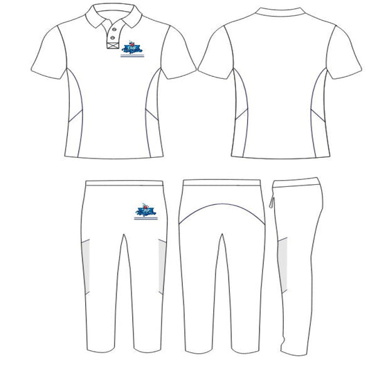 CRICKINGDOM CRICKET WHITES SET 1 (JERSEY + PANTS)