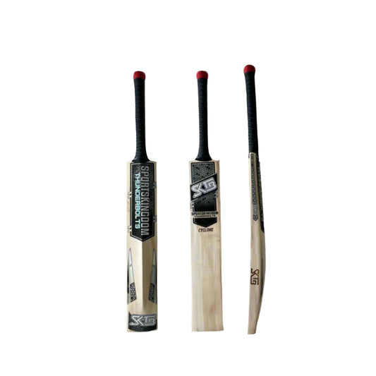 SKTB Cyclone English Willow Cricket Bat, premium cricket bat, best cricket bat for power, lightweight cricket bat, English willow cricket bat for sale, durable cricket bat, top-rated cricket equipment.